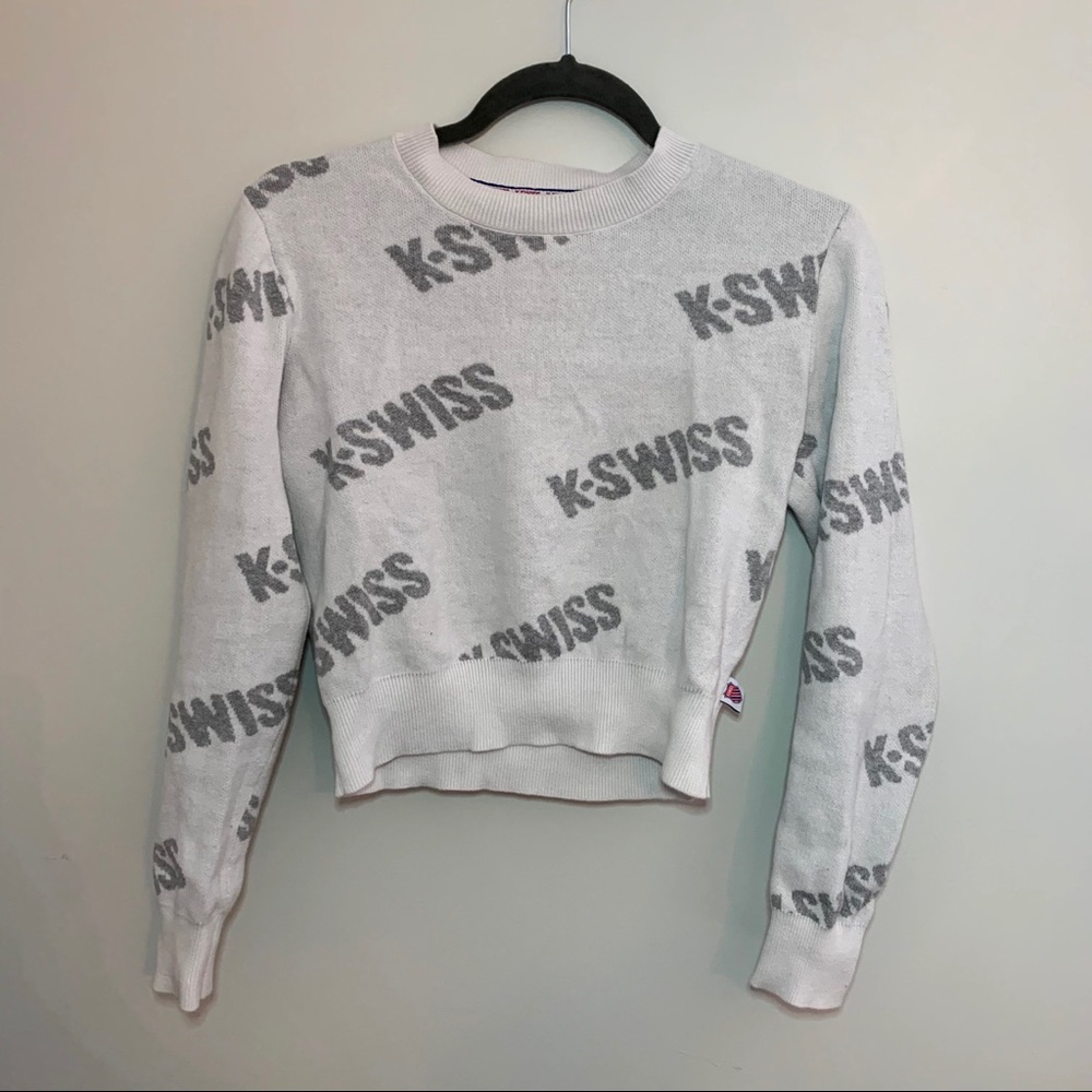 S K-Swiss Crop Top Sweatshirt